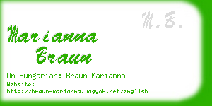 marianna braun business card